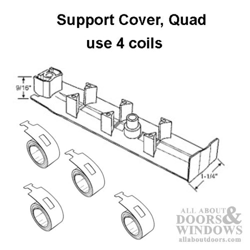 Support Cover, Quad Coil Spring, 1-1/4 Pocket - White - Support Cover, Quad Coil Spring, 1-1/4 Pocket - White