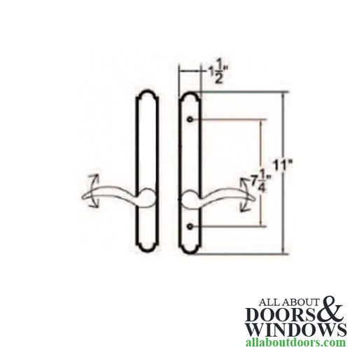 Emtek Dummy Pair Concord Style Cortina Lever, Left Handed - Oil Rubbed Bronze - Emtek Dummy Pair Concord Style Cortina Lever, Left Handed - Oil Rubbed Bronze