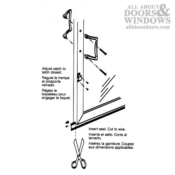 3-1/2 Inch Universal Shower Door / Tub Enclosure Single Handle - Chrome - 3-1/2 Inch Universal Shower Door / Tub Enclosure Single Handle - Chrome