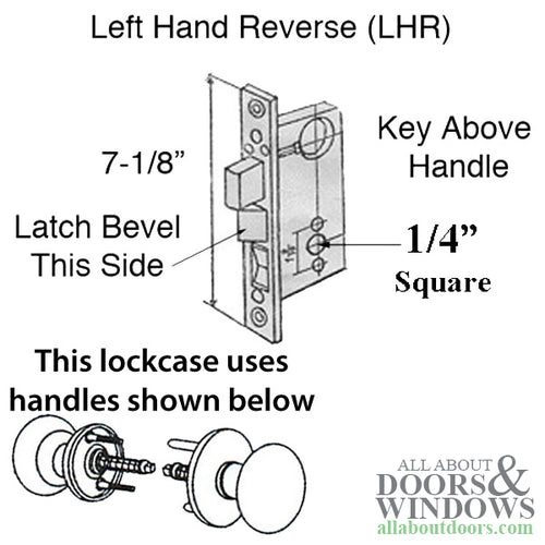 Lock Case, Marks Mortise, 90 Series RH / LHR - Choose Color - Lock Case, Marks Mortise, 90 Series RH / LHR - Choose Color