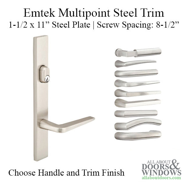 Multipoint Trim, 1-1/2 x 11 inch, American, Stainless Steel, Choose Options - Multipoint Trim, 1-1/2 x 11 inch, American, Stainless Steel, Choose Options