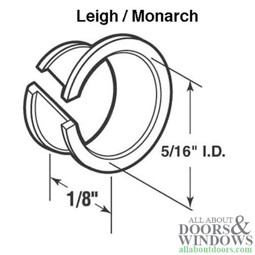 Leigh / Monarch Bushing ( Nylinder ), 5/16 inch Inside Diameter,  Nylon / Plastic - Leigh / Monarch Bushing ( Nylinder ), 5/16 inch Inside Diameter,  Nylon / Plastic