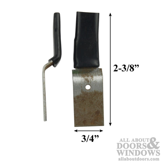 Door Guide, Metal with Rubber Sleeve