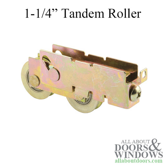 Tandem Roller Assembly - Sliding Patio Door, Steel Ball Bearing wheel