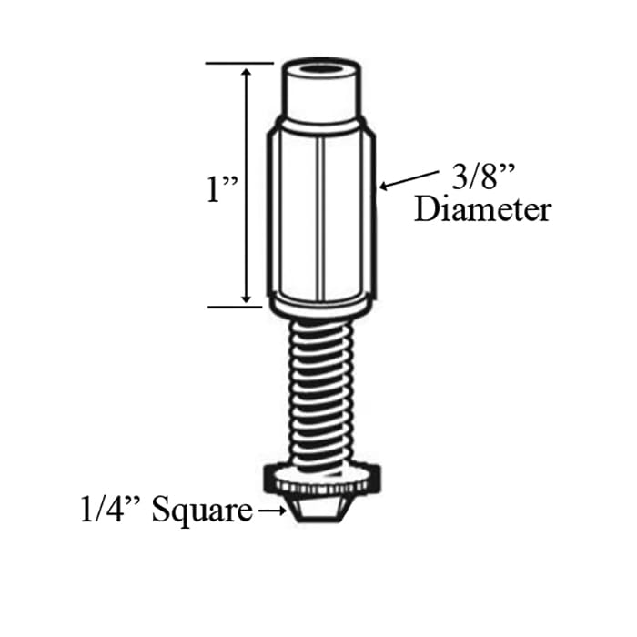 Bi Fold Closet Door Bottom Pivot 0.375 Inch Diameter - Bi Fold Closet Door Bottom Pivot 0.375 Inch Diameter