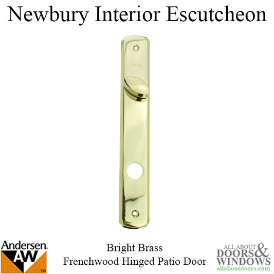 Parts- Escutcheon Plate, Active Panel - H.P. Bright Brass