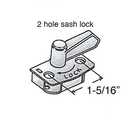 Pella Designer Series 2 Hole Sash Lock - Choose Color - Pella Designer Series 2 Hole Sash Lock - Choose Color