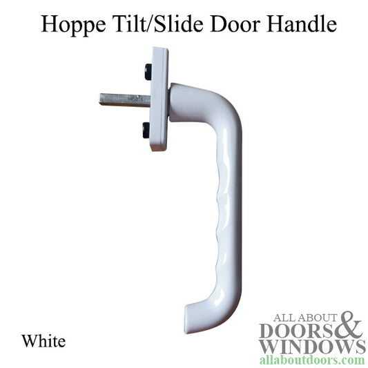 Handle for Tilt/Slide door, White, 12mm lugs, with stop positions, white 7mm / projecting 38 mm