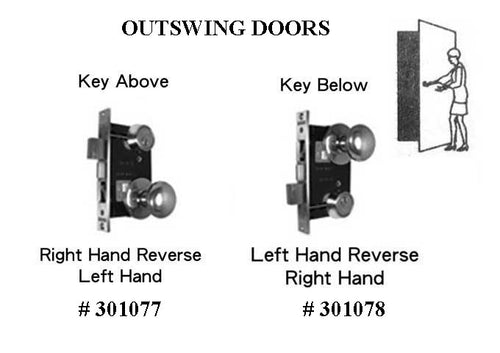 Marks Series 22 Entrance Door Handle Set Right Hand Reverse Door Knob Set - Marks Series 22 Entrance Door Handle Set Right Hand Reverse Door Knob Set