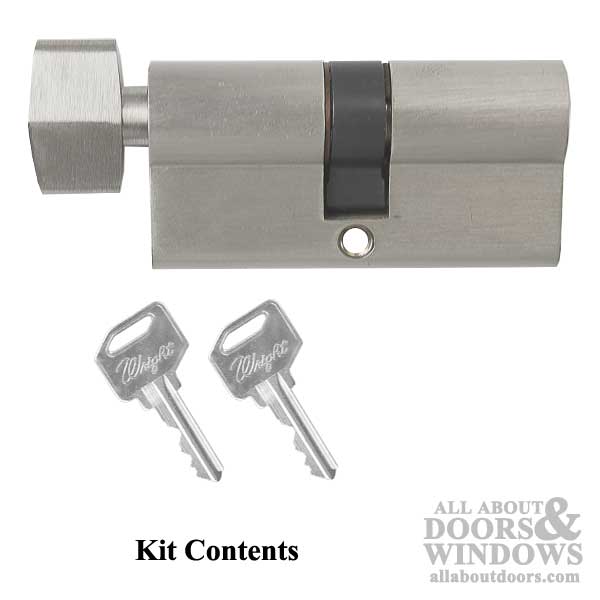 Active Keyed 32/32 Euro Schlage Symmetrical Cylinder with Thumb Turn - Active Keyed 32/32 Euro Schlage Symmetrical Cylinder with Thumb Turn