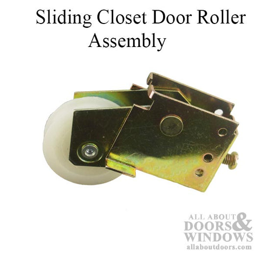 Sliding Closet Door Roller Assembly, 1-7/16 Nylon Wheel