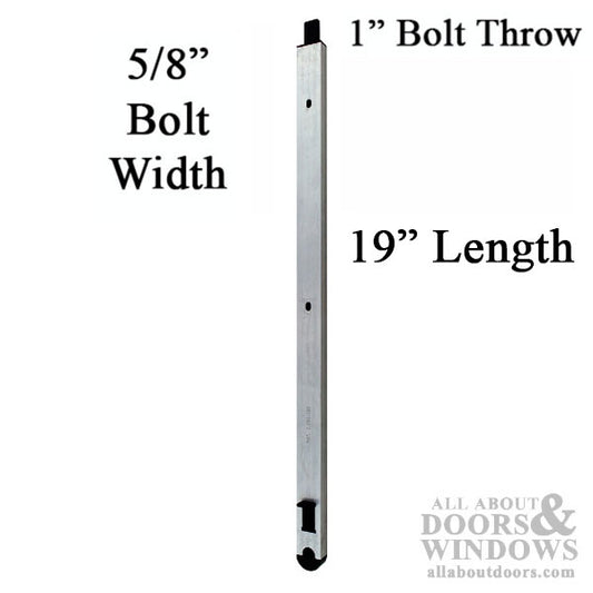 19" Magnum Flush Slide Bolt, 3/8" Profile, 5/8" Tip