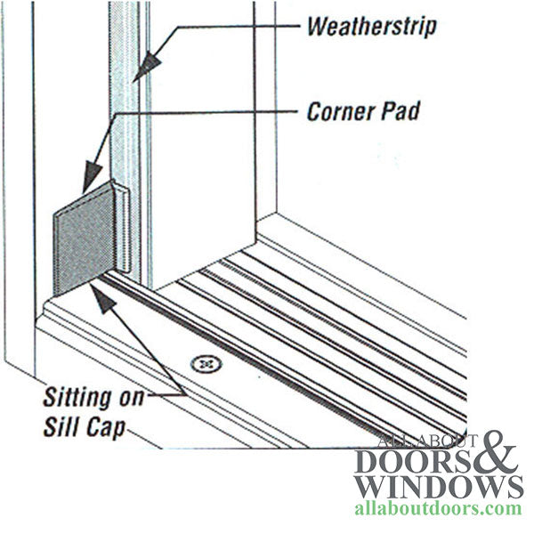 Corner Pad 2.125 x 2.125 x .288 Adhesive Back - Corner Pad 2.125 x 2.125 x .288 Adhesive Back