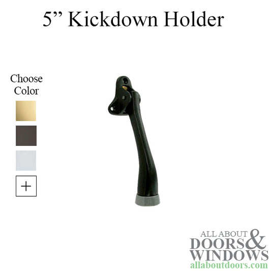 5", 3  hole Kick Down Holder, Solid Brass - Choose Finish