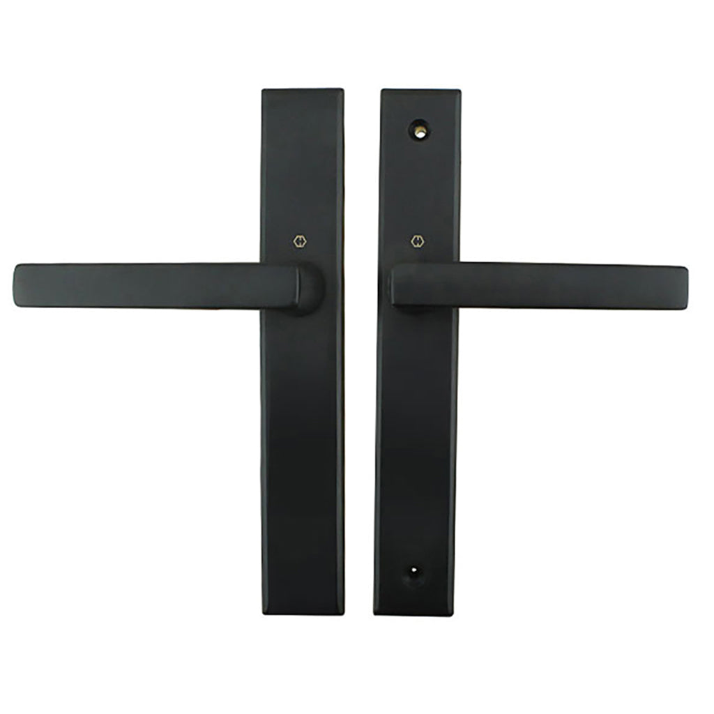Dallas Contemporary Lever Handle, Fixed Dummy Pair, M1643 / 2161N Set - Matte Black - Dallas Contemporary Lever Handle, Fixed Dummy Pair, M1643 / 2161N Set - Matte Black