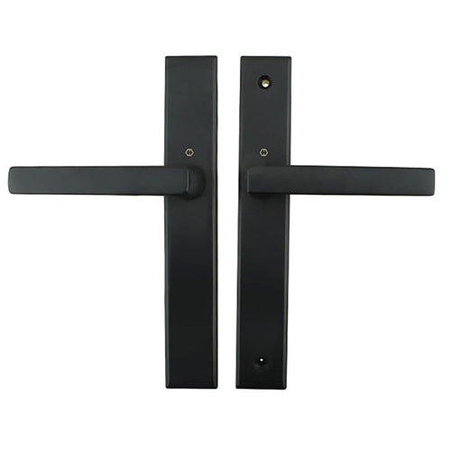 Dallas Contemporary Lever Handle, Fixed Dummy Pair, M1643 / 2161N Set - Matte Black - Dallas Contemporary Lever Handle, Fixed Dummy Pair, M1643 / 2161N Set - Matte Black