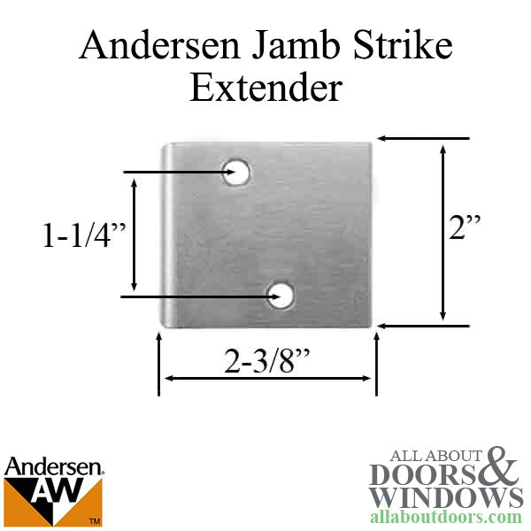 Andersen Jamb Strike Extender, 2-3/8