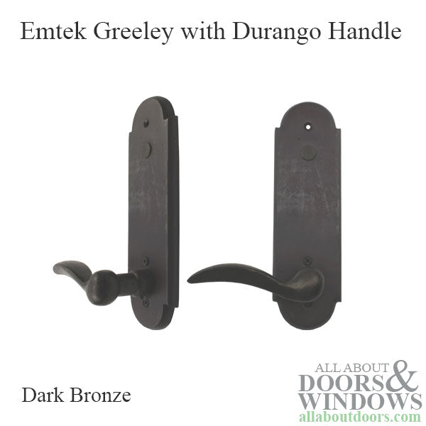 Emtek Greeley Full Length Dummy Handleset in Dark Bronze - Emtek Greeley Full Length Dummy Handleset in Dark Bronze