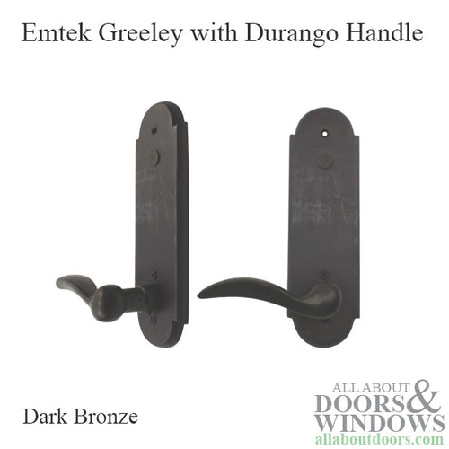 Emtek Greeley Full Length Dummy Handleset in Dark Bronze - Emtek Greeley Full Length Dummy Handleset in Dark Bronze