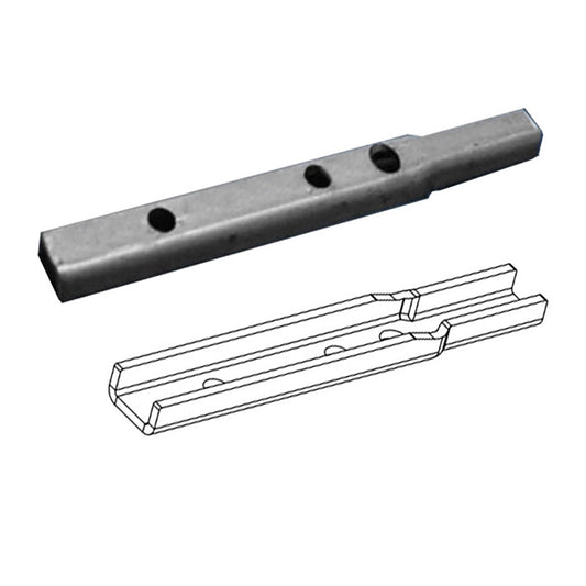 Pivot Bar, 2-1/4", 3 hole tapered end, Stamped Steel