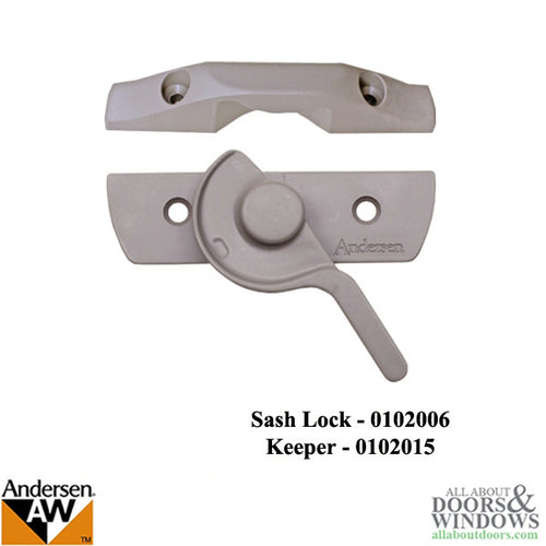 Andersen Sash Lock 400 Series Woodwright Double Hung Window Stone Finish - Andersen Sash Lock 400 Series Woodwright Double Hung Window Stone Finish