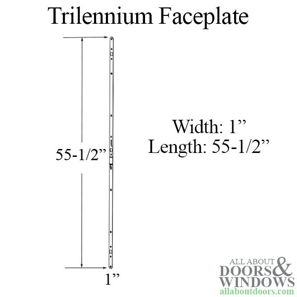 Trilennium Faceplate for 6-8 Lock - Bright Brass - Trilennium Faceplate for 6-8 Lock - Bright Brass