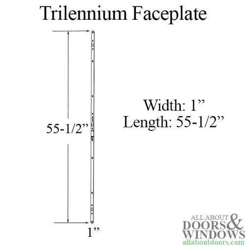 Trilennium Faceplate for 6-8 Lock - Bright Brass - Trilennium Faceplate for 6-8 Lock - Bright Brass