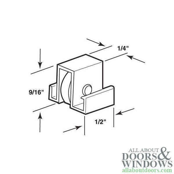 Roller Assembly (Flat) - Sliding Windows, Nylon - Roller Assembly (Flat) - Sliding Windows, Nylon