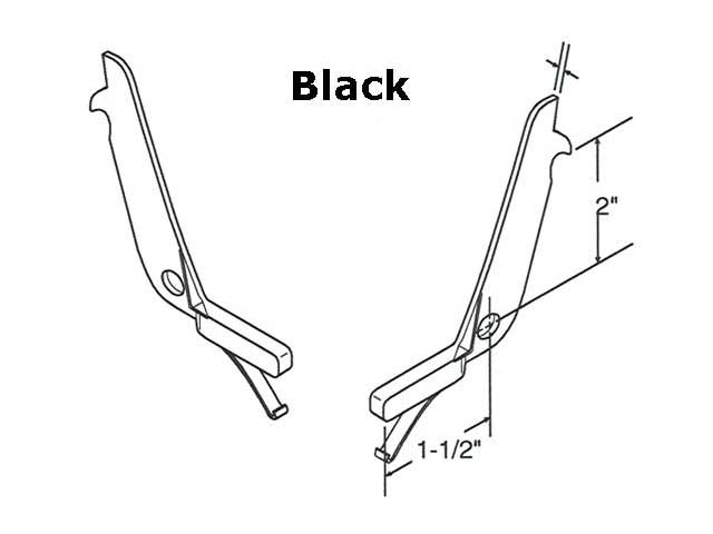 Latch - Vinyl and Aluminum Sash Hardware, Plastic - Black - Latch - Vinyl and Aluminum Sash Hardware, Plastic - Black