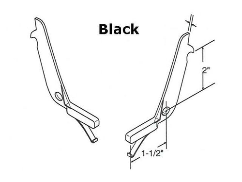 Latch - Vinyl and Aluminum Sash Hardware, Plastic - Black - Latch - Vinyl and Aluminum Sash Hardware, Plastic - Black