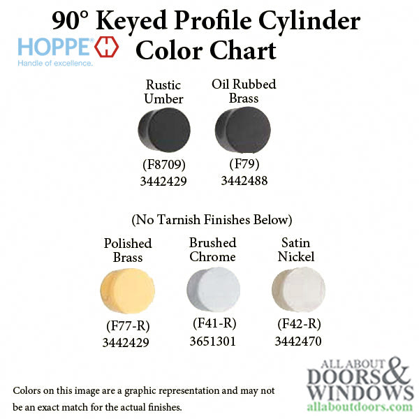 60.5/31.5 New Style HOPPE Non-Logo Active 90° Keyed Profile Cylinder Lock with Crescent Knob - 60.5/31.5 New Style HOPPE Non-Logo Active 90° Keyed Profile Cylinder Lock with Crescent Knob