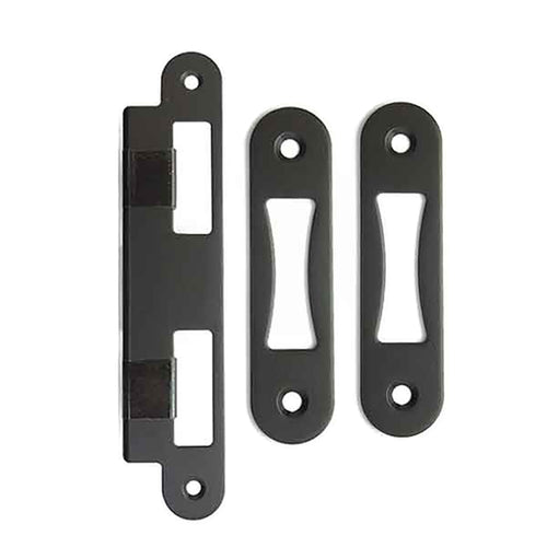 GU Set of 3 Strike Plates for 1-3/4 thick door, 45 mm - Dark Bronze - GU Set of 3 Strike Plates for 1-3/4 thick door, 45 mm - Dark Bronze