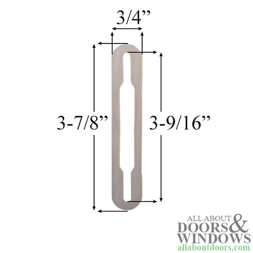Sliding Door Keeper Plastic Shim, 1/16 Inch Thick, Nylon Plastic - Sliding Door Keeper Plastic Shim, 1/16 Inch Thick, Nylon Plastic
