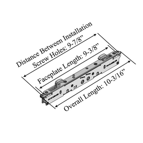2 Point Mortise Lock for Sliding Patio Door - 2 Point Mortise Lock for Sliding Patio Door