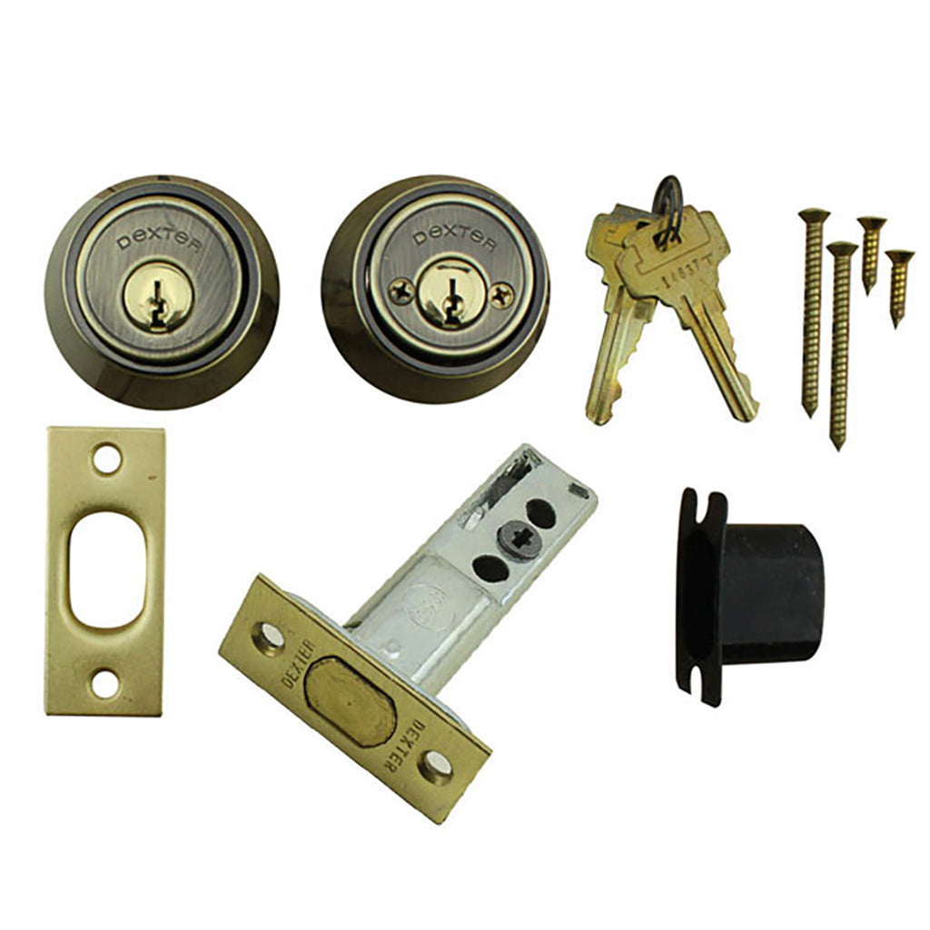 Dexter Old style 4109 Double cylinder Deadbolt 2-3/8 Latch - Dexter Old style 4109 Double cylinder Deadbolt 2-3/8 Latch