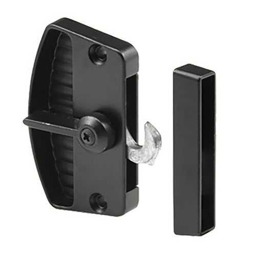 Deluxe Latch & Pull for Sliding Screen Door in Black - Deluxe Latch & Pull for Sliding Screen Door in Black