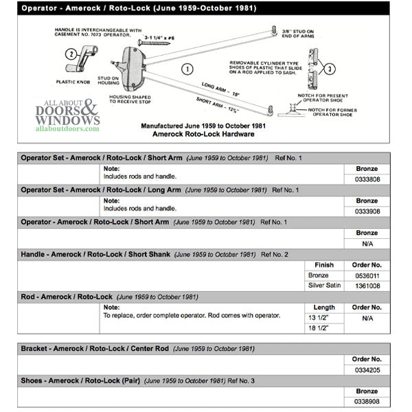 Andersen Awning Window Operator Flexivent Beauty-Line 12-3/8 Short Arm Bronze - Andersen Awning Window Operator Flexivent Beauty-Line 12-3/8 Short Arm Bronze