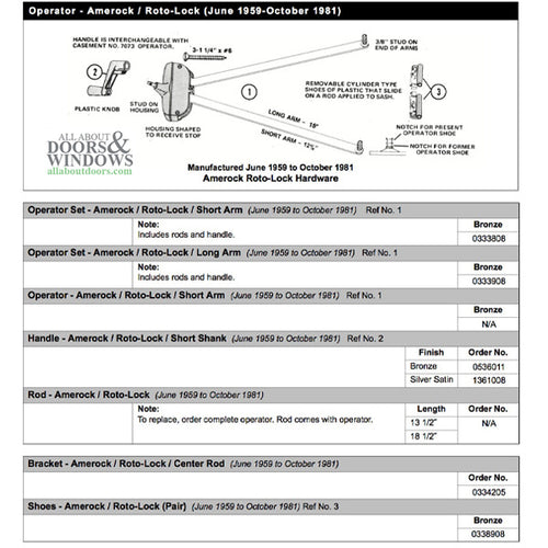 Andersen Awning Window Operator Flexivent Beauty-Line 12-3/8 Short Arm Bronze - Andersen Awning Window Operator Flexivent Beauty-Line 12-3/8 Short Arm Bronze