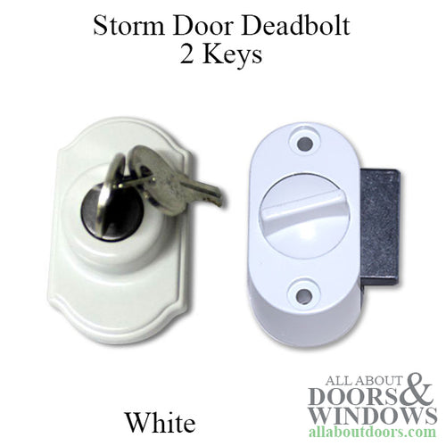 Storm Door Keyed Deadbolt 1.75 Inch Hole Spacing - Storm Door Keyed Deadbolt 1.75 Inch Hole Spacing