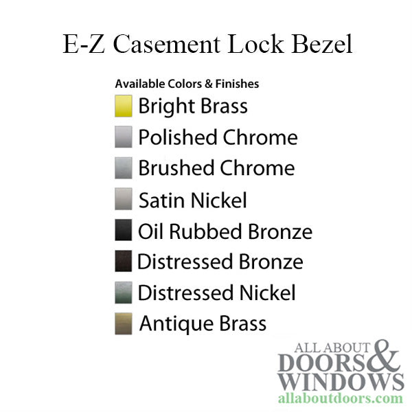 Andersen E-Z Casement Lock Bezel - Antique Brass - Andersen E-Z Casement Lock Bezel - Antique Brass