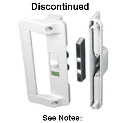 Handleset, patio sliding door 6-9/16 - White - Discontinued - Handleset, patio sliding door 6-9/16 - White - Discontinued