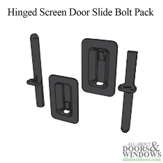 Pella Slide Bolt Pack for Screen Door Astragal - Black