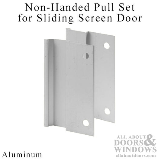 Non-Handed Pull Set for Sliding Screen Door - Aluminum