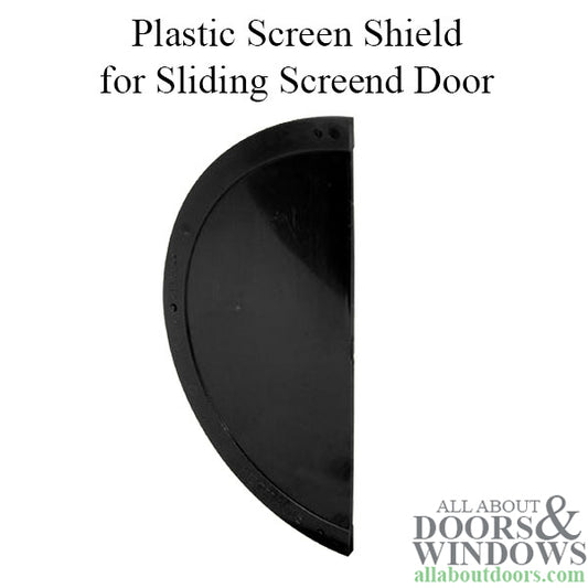 Plastic Screen Shield for Sliding Screen Door - Black