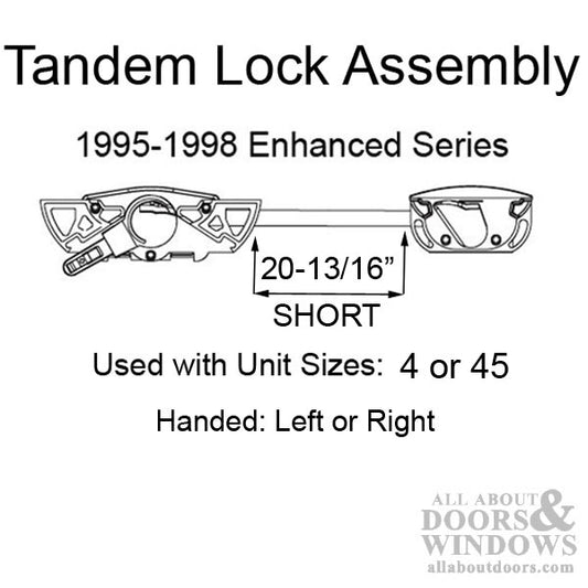Andersen Enhanced Casement Concealed Short Tandem Dual Sash Lock Left Hand