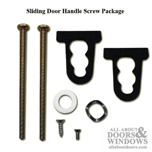 Sliding Door Handle Screw Package - 3-1/4" & 3/8" Machine Screws