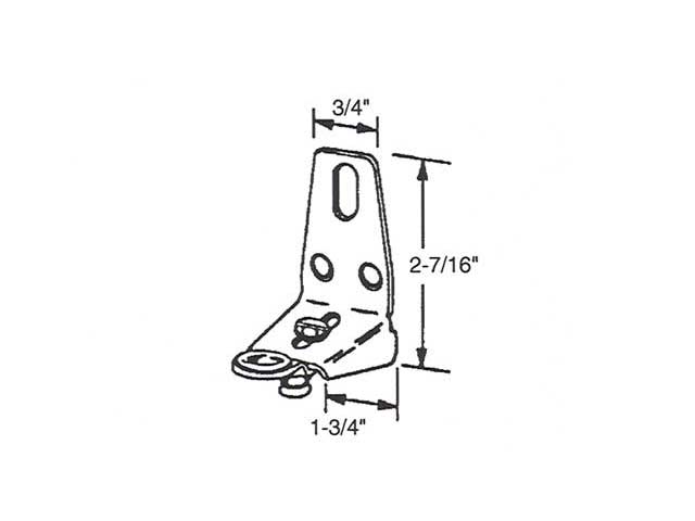 Bi-Folding Door Pivot Bracket 9/32 Inch Diameter - Bi-Folding Door Pivot Bracket 9/32 Inch Diameter