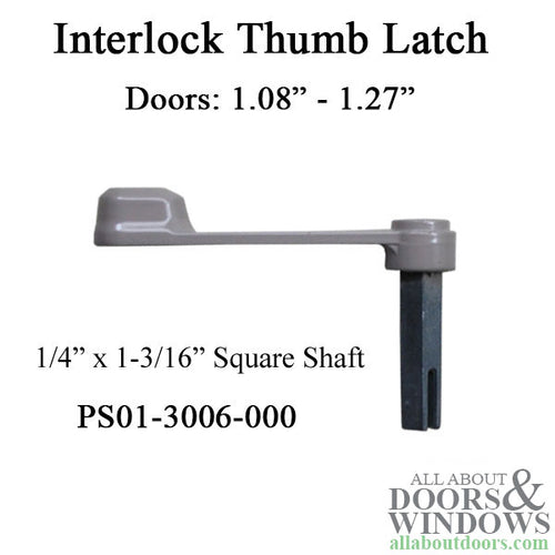 Interlock Handle Set Standard 1-7/16 Inch Snib Latch - Interlock Handle Set Standard 1-7/16 Inch Snib Latch
