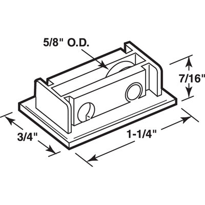 Roller Assembly (Flat) - Sliding Windows, Nylon / Steel - Roller Assembly (Flat) - Sliding Windows, Nylon / Steel