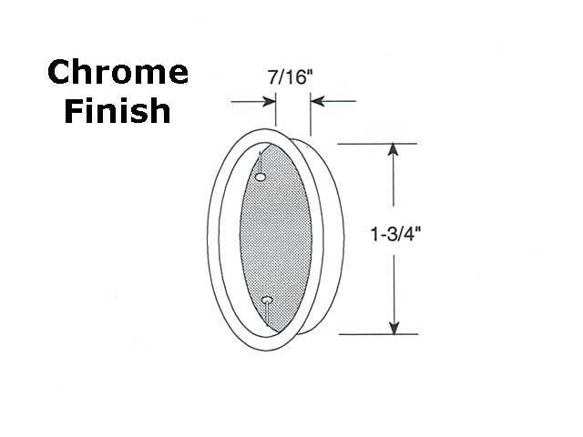 Pull - 1-3/4 Inch - Round - Chrome - Closet Door - Pull - 1-3/4 Inch - Round - Chrome - Closet Door